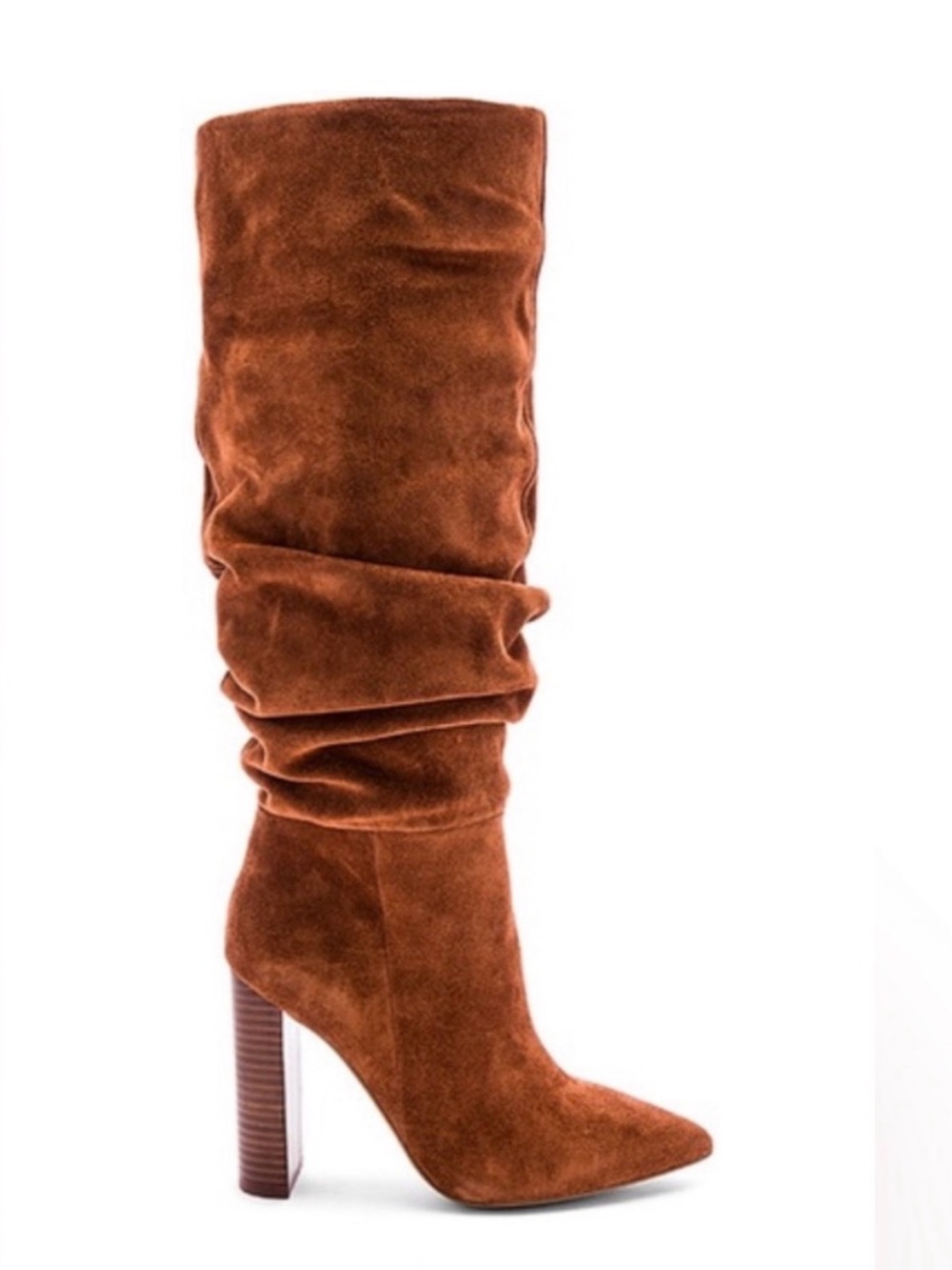 Steve Madden Swagger- Suede Slouch Knee-High Boot - Brown